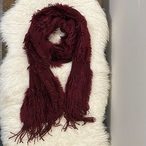 Soft ,gorgeous burgundy super long scarf by GANZ